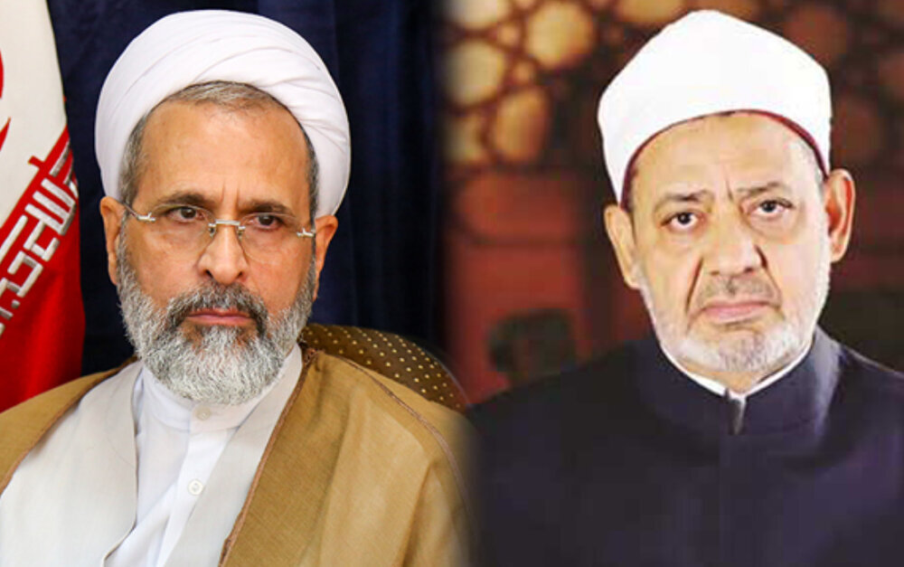 آیت الله اعرافی در پاسخ به الازهر: چرا کشور مدافع ایران را متجاوز می‌خوانید؟/ آیا نادیده گرفتن جنایت‌های آمریکا و اسرائیل، انصاف است؟